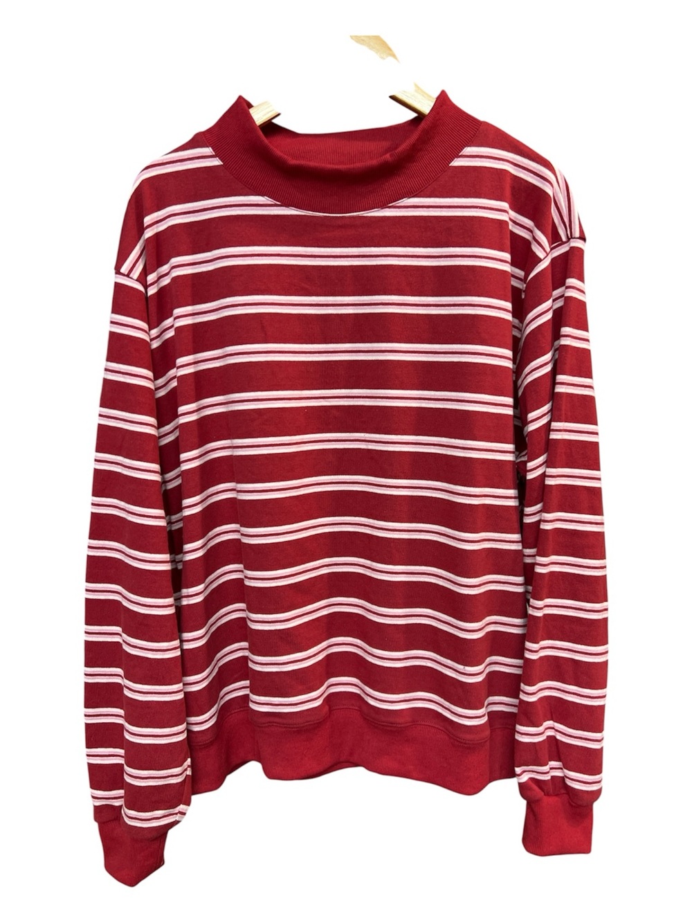Parke Striped Pullover Sweatshirt Red Size L/Xl